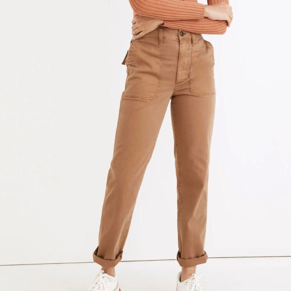 Madewell The Perfect Vintage Straight Workwear Pant in Weathered Walnut Size 31"